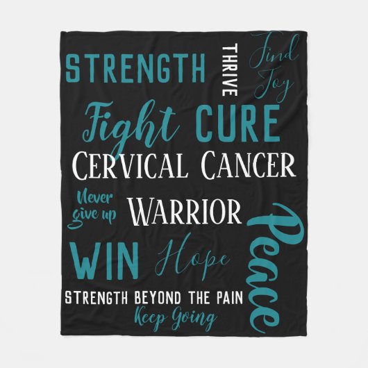 Baarmoederhalskanker krijger deken (Voorkant)