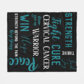 Baarmoederhalskanker krijger deken (Voorkant (Horizontaal))