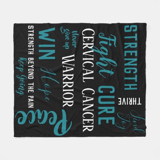 Baarmoederhalskanker krijger deken (Voorkant (Horizontaal))