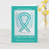 Baarmoederhalskanker - Lint Gepersonaliseerd Kaart (Gele Bloem)