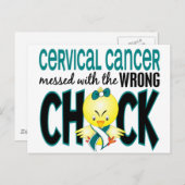 Baarmoederhalskanker met de verkeerde griep briefkaart (Voorkant / Achterkant)