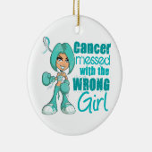 Baarmoederhalskanker met een verkeerde meid keramisch ornament (Rechts)