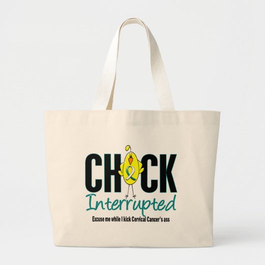 Baarmoederhalskanker onderbroken grote tote bag (Voorkant)