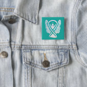 Baarmoederhalskanker - Ribbon Angel Button Pin (In situ)