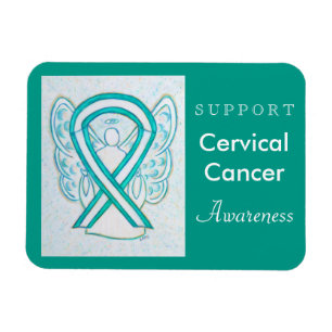 Baarmoederhalskanker Ribbon Angel Gift Magnet Magneet