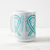 Baarmoederhalskanker - Ribbon Angel - Mok (Voorkant links)