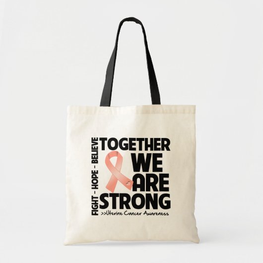 baarmoederhalskanker samen zijn we sterk tote bag (Voorkant)