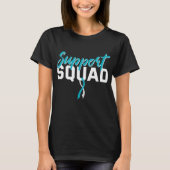 Baarmoederhalskanker Support Squad Cervical Ribbon T-shirt (Voorkant)