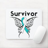Baarmoederhalskanker Survivor Tribale Butterfly Muismat (Met muis)