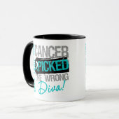 Baarmoederhalskanker toont de verkeerde diva mok (Voorkant links)