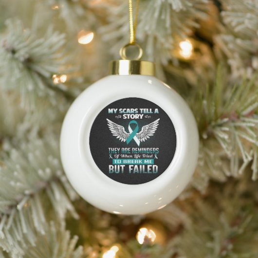 Baarmoederhalskanker Vrouwen Keramische Bal Ornament (Boom)