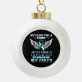 Baarmoederhalskanker Vrouwen Keramische Bal Ornament (Voorkant)