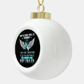 Baarmoederhalskanker Vrouwen Keramische Bal Ornament (Rechts)