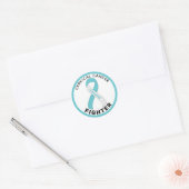Baarmoederhalskanker Wit rond Sticker (Envelop)