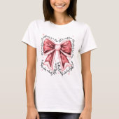 Baarmoederkanker genezen Christmas Bow Shirt (Voorkant)