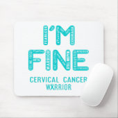 Baarmoederkanker - IK BEN FINE Muismat (Met muis)