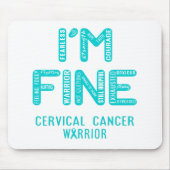 Baarmoederkanker - IK BEN FINE Muismat (Voorkant)