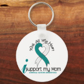 Baarmoederkanker Ik steun mijn moeder Sleutelhanger (Voorkant)
