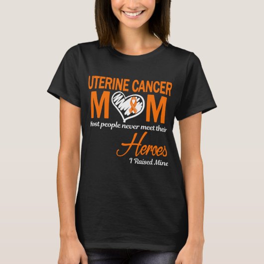Baarmoederkanker Mama Ik heb de mijne opgevoed T-shirt (Voorkant)