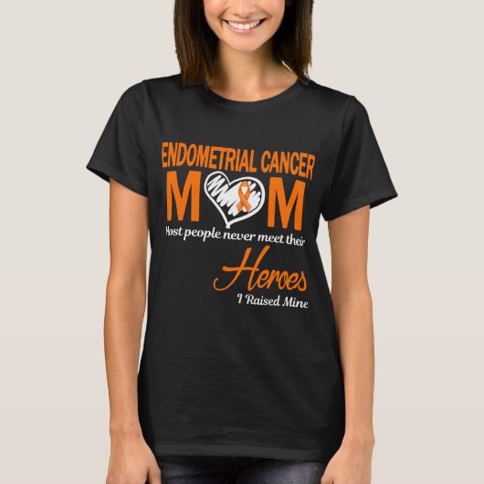 Baarmoederkanker Moeder Ik Heb de Mijne Gesteund T-shirt (Voorkant)