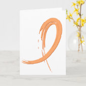 Baarmoederkanker perzik lint A4 Kaart (Gele Bloem)