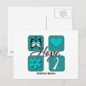 Baarmoederlijke kanker Hoop Liefde Inspire Bewust Briefkaart (Voorkant / Achterkant)