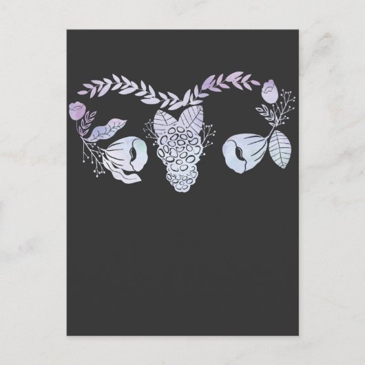 Baarmoederoperatie Vrouw Bloemige Hysterectomie Be Briefkaart (Voorkant)