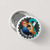 Baarmoederskruid Ronde Button 3,2 Cm (Voorkant /achterkant)
