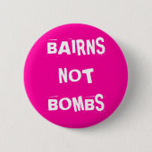 Baarns geen Bombs Ronde Button 5,7 Cm (Voorkant)