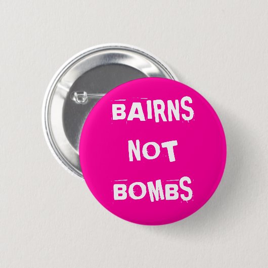 Baarns geen Bombs Ronde Button 5,7 Cm (Voorkant /achterkant)