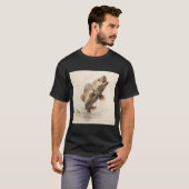 Baars springt uit het water t-shirt (Voorkant volledig)