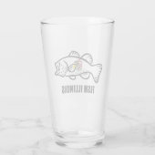 Baars uit Illinois vissen Glas (Achterkant)