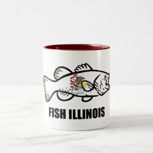 Baars uit Illinois vissen Tweekleurige Koffiemok