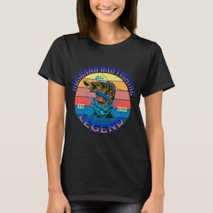Baars vissen naar de maan jankt Vintage hengelaar T-shirt