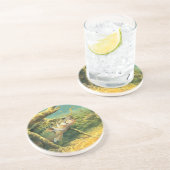 baars vissen zandsteen onderzetter (Zijkant)