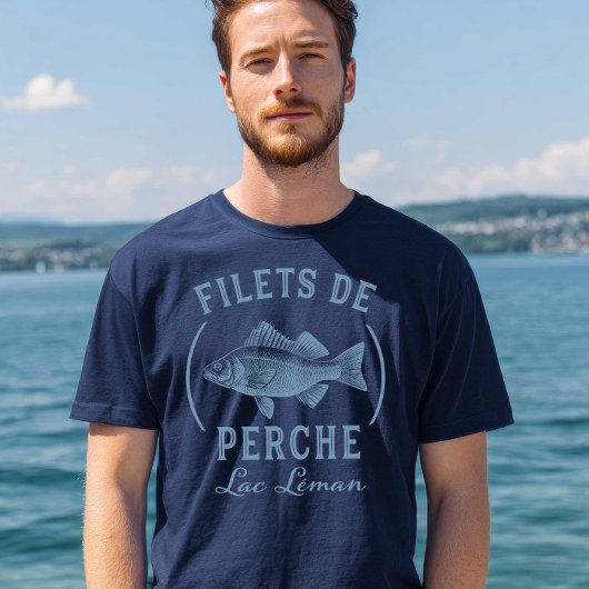 Baarsfilets Filets de Perch Meer van Genève T-shirt