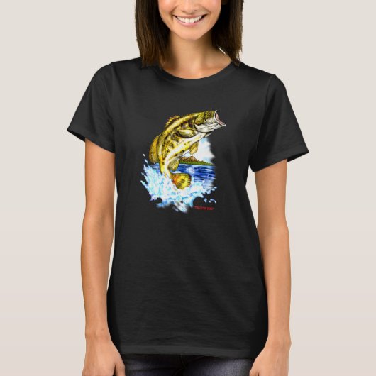 Baarsvissen met grote mond t-shirt (Voorkant)