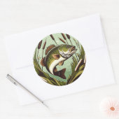 Baarsvissen Vaderdag Ronde Sticker (Envelop)