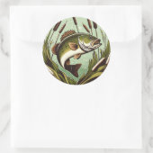 Baarsvissen Vaderdag Ronde Sticker (Tas)