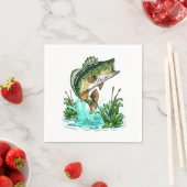 Baarsvisser Grootbekbaarsvissen Servet (Insitu)