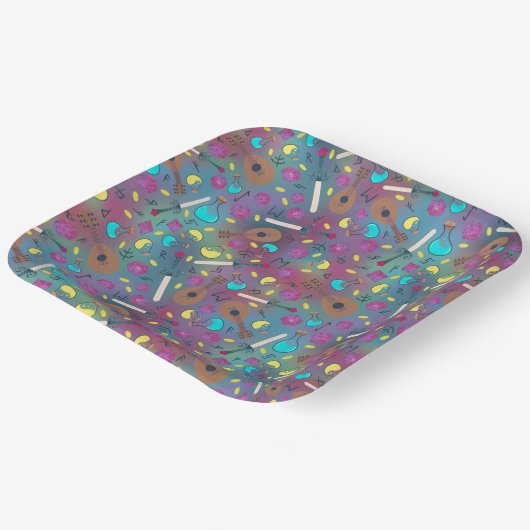 Baarten en tabletops papieren bordje (Gebogen)