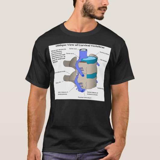 Baarwerende wervel van de menselijke wervelkolom t-shirt (Voorkant)