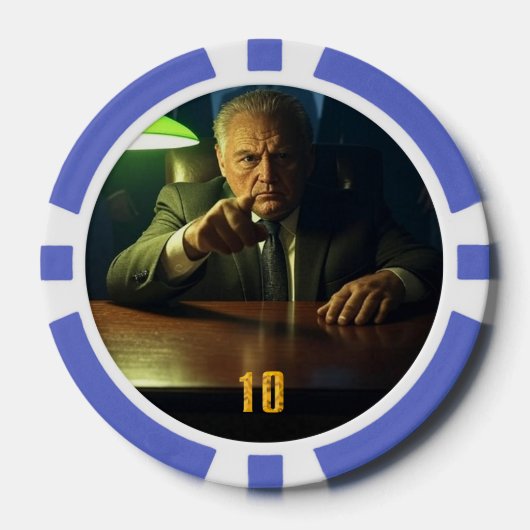 Baas 10 dollar poker chip (Voorkant)
