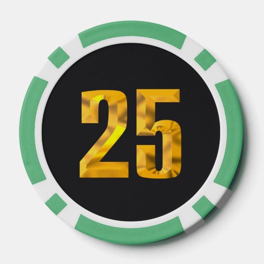 Baas 25 dollar poker chip (Achterkant)