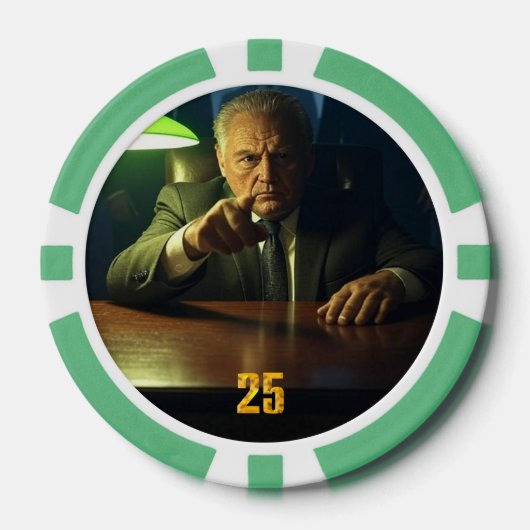 Baas 25 dollar poker chip (Voorkant)