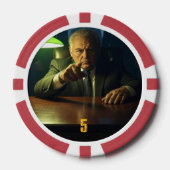 Baas 5 dollar poker chip (Voorkant)