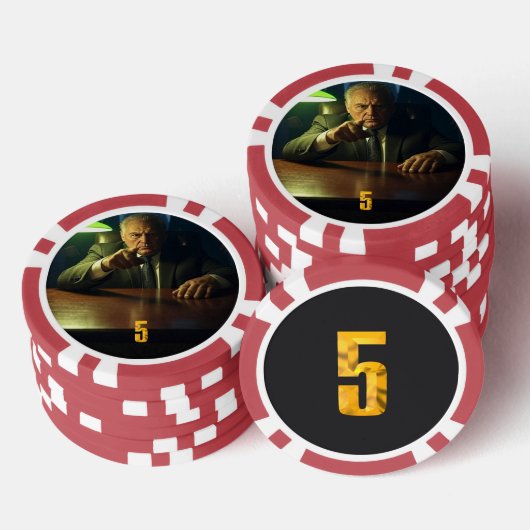 Baas 5 dollar poker chip (Opstapeling)