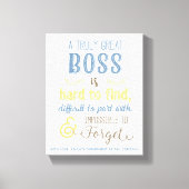 Baas Afscheid / Pensioengeschenk Canvas Afdruk (Voorkant)