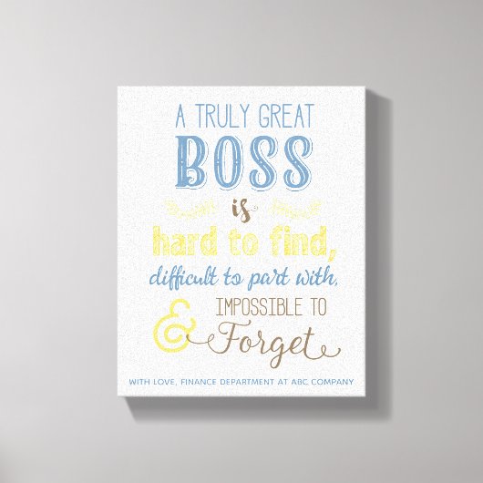 Baas Afscheid / Pensioengeschenk Canvas Afdruk (Voorkant)