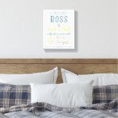 Baas Afscheid / Pensioengeschenk Canvas Afdruk (Insitu (Slaapkamer))